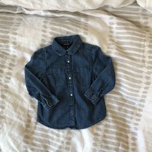 Blu and Blue Denim Button Down